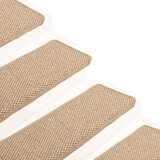 vidaXL samoljepljivi otirači za stepenice 15 kom 65x25 cm boja pijeska | shoptok.hr