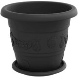  Lončki za rastline 6 pcs Črna Ø 22 x 18 cm Plastika, (5000207859) | Shoptok.si