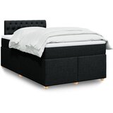 vidaXL Box spring postelja z vzmetnico črn 120x200 cm blago | Shoptok.si