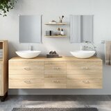 5-dijelni set kupaonskog namještaja boja hrasta drveni | shoptok.hr