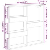 Zidni ormarić boja hrasta sonome 80x15x80 cm konstruirano drvo | shoptok.hr