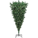 vidaXL Obrnjen umetni praznični drevesec s setom kroglic Zelena 240 cm | Shoptok.si