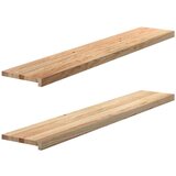 vidaXL Prozorske klupice 2 kom 140x25x2 cm netretirane masivne hrast | shoptok.hr