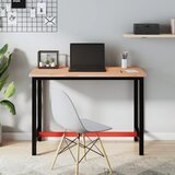 vidaXL Delovni pult 115x55x81,5 cm trdna bukovina in kovina | Shoptok.si