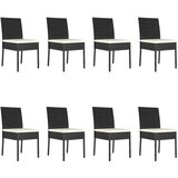  9-dijelni vrtni blagovaonski set od poliratana crni | shoptok.hr