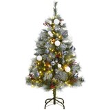  Umjetno božićno drvce 150 LED sa šarkama i kuglicama 120 cm | shoptok.hr