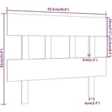  Posteljno vzglavje medeno rjavo 93,5x3x81 cm trdna borovina, (20646001) | Shoptok.si
