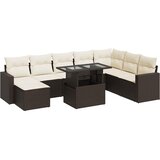  9-dijelni set vrtnih sofa s jastucima poliratan smeđi | shoptok.hr