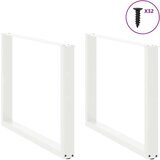  Noge stolića za kavu U-oblika 2 kom bijele 100x(72-73) cm čelik | shoptok.hr