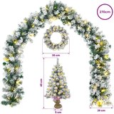  Set mini božićnih drvaca 45 cm 125 LED lampica Topla bijela PVC | shoptok.hr