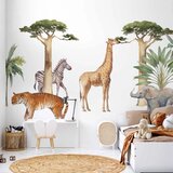  Foto tapeta - Jungle Animals on White Background Made With Watercolour Technique 450x315 Vodootporna | shoptok.hr