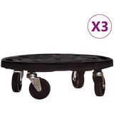  Kolica za biljke s kotačima 3 kom promjer 40 cm crna 275 kg | shoptok.hr