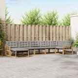  Set vanjskih sofa 7 kom. Bijela i svjetlosiva 406 x 168,5 x 73 cm | Shoptok.si