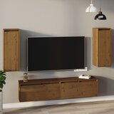 vidaXL Zidni ormarići 2 kom boja meda 30x30x80 cm od masivne borovine Cijene