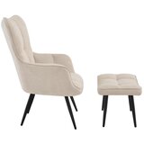 Mömax Fotelj Hanoi, Bež, S Taburejem | Shoptok.si