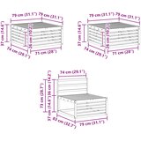  Set vanjskih sofa 6 kom. Prirodna Čvrsto drvo akacije | shoptok.hr