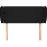  Uzglavlje s ušima crni 93x23x78/88 cm od tkanine | shoptok.hr