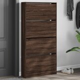 vidaXL Omarica za čevlje s 4 predali rjavi hrast 80x21x163,5 cm | Shoptok.si