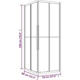  Tuš-kabina matirana ESG 80 x 70 x 180 cm crna | shoptok.hr