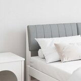 vidaXL Tapecirano vzglavje Svetlo siva 140 cm Masivno borovo les | Shoptok.si