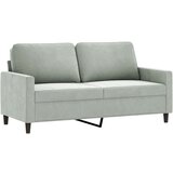 vidaXL Dvosed svetlo siv 140 cm žamet | Shoptok.si