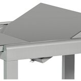Gardenson Raztegljiva Vrtna Miza Ambia, Steklo, Aluminij, 80-120x70 | Shoptok.si