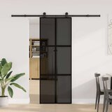 vidaXL Klizna vrata s priborom 76 x 205 cm kaljeno staklo i aluminij | shoptok.hr