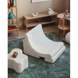 Wigiwama Kremno bel otroški fotelj iz tkanine bouclé Moon – | Shoptok.si