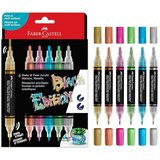 Faber-Castell black edition shake &amp, paint dvostrani metalik marker set s 6 boja, 3 mm i 1 mm debljine | shoptok.hr