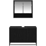  Set namještaja za kupaonicu 2 kom. Crni hrast 90 x 33 x 60 cm | Shoptok.si