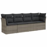 4-dijelni set vrtnih sofa od poliratana s jastucima sivi | shoptok.hr