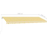  Tenda na ručno uvlačenje s LED svjetlom 500x300 cm žuto-bijela | shoptok.hr