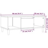  Stolić za kavu bijeli 90 x 50 x 36,5 cm od konstruiranog drva Slike