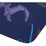 Plava dječja plahta s gumom za dječji krevetić 70x140 cm Prehistoric Dinosaurs –