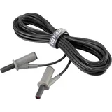 Voltcraft Visokofleksibilni varnostni merilni kabel [lamelni vtič 4 mm - lamelni vtič 4 mm] 5 m črne barve MSB-501 10 A, (20422921)