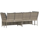  Vrtna sofa s jastucima svijetlo sivi poliratan | shoptok.hr