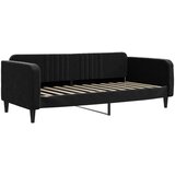  Dnevni krevet na razvlačenje s madracima crni 90x200 cm baršun | shoptok.hr