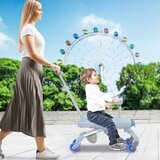  Poganjalica s motivom aviona 2 u 1, LED osvijetljeni kotači - plavi | shoptok.hr