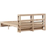 vidaXL Posteljni okvir z vzglavjem 160x200 cm trdna borovina | Shoptok.si