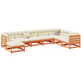 vidaXL 8-dijelni set vrtnih sofa voštano smeđi od masivne borovine Cijene