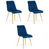  SPLIT stolica - tamnoplavi baršun / zlatne noge x 3 | shoptok.hr
