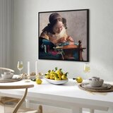  Slika - Jan Vermeer – The Lacemaker 80x80 U crnom drvenom okviru | shoptok.hr