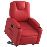  Električni naslonjač na podizanje umjetna koža crveni | shoptok.hr