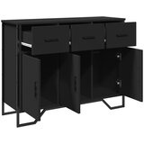  Komoda crna 97x32,5x74,5 cm od konstruiranog drva | shoptok.hr