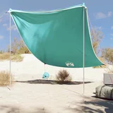 Nadstrešnica za plažu s pješčanim sidrima zelena 214 x 236 cm