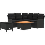  Setovi namještaja s jastukom 5 pcs Crna PE ratan | shoptok.hr