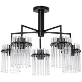  Luster na šipci 5xE27/60W/230V crna/prozirna | Eponuda.com