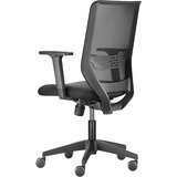 Dauphin Pisarniški stol TO-SYNC One, mrežasto naslonjalo za hrbet, črne barve, z nasloni za roke | Shoptok.si