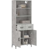  Visoka komoda siva betona 69,5x34x180 cm od konstruiranog drva Slike
