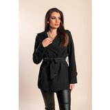 Fenzy Eleganten Krajši Trenčkot Z Gumbi, Črna | Shoptok.si
